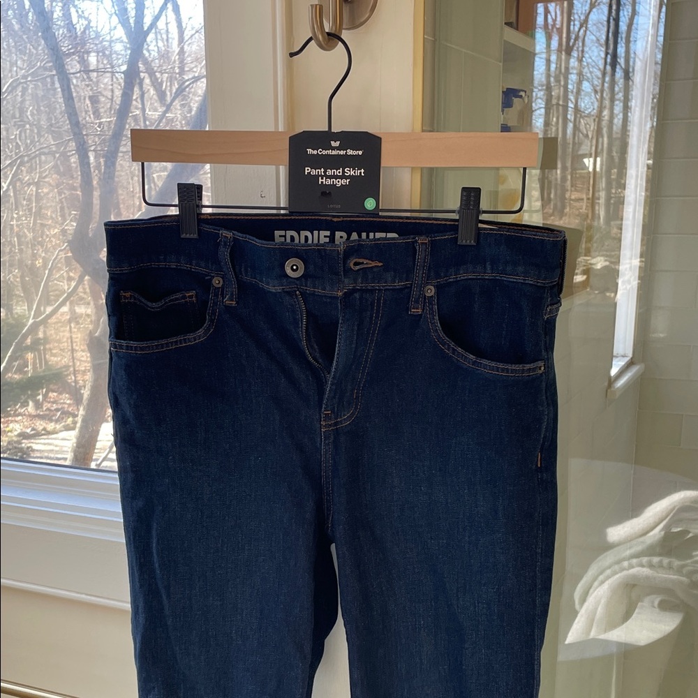 Eddie Bauer Navy Blue Straight-Leg Jeans